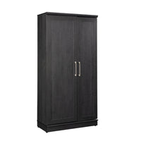 Sauder HomePlus Storage Cabinet - Raven Oak-Multi-room storage: This functional cabinet can meet your storage needs in a variety of rooms – living room, office, kitchen, utility, or bathroom