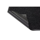 Edgewood Style-Point Medium Traffic Carpet Mat - 4' W x 6' L - Charcoal-Chevron face style