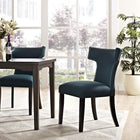 Modway Curve Fabric Dining Chair - Azure-Webbing and Zigzag Spring Support