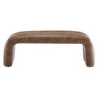 Modway Dax 50.5" Vegan Leather Upholstered Accent Bench - Brown-Weight Capacity: 331 lbs.
