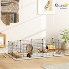 PawHut 14" H 12-Panel Pet Playpen with Door-Provides a spacious area for your pets to play freely 