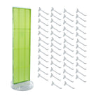 Azar Revolving Studio Base Pegboard Floor Stand - 60" x 16" - Green-Includes a T-strip sign holder that can be attached to the top of the pegboard display