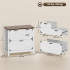HOMCOM 4 Drawer File Cabinet with Quiet Slides - White-0.98" (25 mm) thick surface holds printers, scanners, or decor with ease