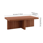 Hudson&Canal Elna 44"W Rectangular Coffee Table - Satin Walnut-9