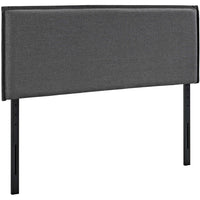 Modway Camille Upholstered Fabric Full Headboard - Grey-Fine Polyester Upholstery