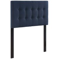 Modway Emily Upholstered Fabric Twin Headboard - Navy-Elegantly tufted button headboard