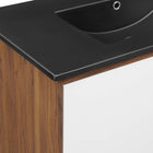 Modway Transmit 36" Bathroom Vanity - Walnut/Black-Assembly Required