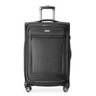 Ricardo Beverly Hills Avalon Softside 24" Medium Upright Check-In Spinner - Black-100% rPET exterior fabric and interior lining — Made from recycled plastic bottles to help reduce environmental waste.