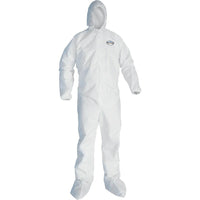 Kimberly-Clark Professional, Kleenguard A30 Coveralls, Large, White, Sms - 10 Pack-Colour: White