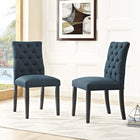 Modway Duchess Fabric Dining Chair - Azure - 2 Pack-Luxuriously Tufted Button Back