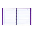 Blueline MiracleBind Hardcover Notebook - 11" L x 9-1/16" W - Grape - 150 Pages-Self-adhesive tabs