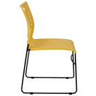 Flash Furniture HERCULES Series Sled Base Stack Chair with Air-Vent Back - Yellow-Stacks up to 5 Chairs High