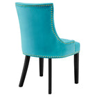 Modway Marquis Performance Velvet Dining Chairs - Blue - 2 Pack-Assembly Required
