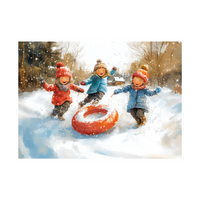 Pierre Belvedere Holiday Cards Set with Envelopes - Snowday - 6" x 4.5" - French - 20 Pack-High quality cards and envelopes for the holiday season