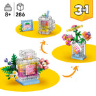 LEGO Creator Floral Decor Perfume Bottle-Build and rebuild 1 of 3 models: perfume bottle, vase with flowers or smoothie