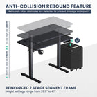MotionGrey Ergo2 Electric Height Adjustable 47" W Sit-to-Stand Desk with 4 Memory Settings - Black-5