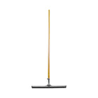 Globe Commercial Assembled 24" Straight Squeegee with 54" Wood Handle-Readily assembled with tapered handles