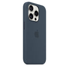 Apple Silicone Case with MagSafe for iPhone 15 Pro - Storm Blue-On the inside, there’s a soft microfibre lining for even more protection