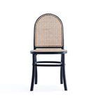 Manhattan Comfort Paragon 1.0 17.52" Industry Chic Upholstered Dining Chair - Black and Grey - Set of 2-Seat Height Measures: 19.29 in. With Weight Capacity of 275 lb