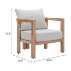 Zuo Leto ArmChair - Grey-6