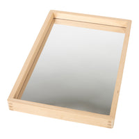 TickiT Small Wooden Mirror Tray-Reflect on playtime: This 14.2"x 9.4" mirror tray is perfect for sensory play. Kids will love to see their own faces, clouds, plants and manipulatives reflected back at them!