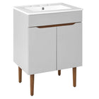 Modway Harvest 24.5" Bathroom Vanity - Grey/White-Assembly Required