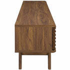 Modway Render 70" Entertainment Center TV Stand - Walnut-Two Adjustable Storage Shelves