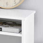 HOMCOM 41.3" Computer Desk with Storage - White-Suitable for home study, office, dorm and etc