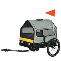 Aosom 3-in-1 Pet Bike Trailer, Cargo Carrier and Pet Bed with Hitch for Small Dogs - Grey-The 3-in-1 design can be used as a pet house, trailer, and cargo trailer 