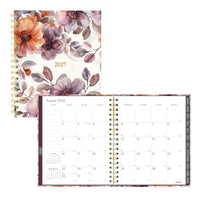 Blueline Monthly Planner - 9-1/4" H x 7"-1/4" W - Floral Design - English-17 Months, August to December