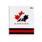 Hilroy Hockey Canada One Leaf Notebook - 10-1/2 H x 8-5/8" W - White-Durable Hardcover