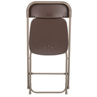 Flash Furniture Hercules Series 800 lb. Capacity Premium Plastic Folding Chair, Brown, 4 Pack-Weight Capacity: 800 lbs.