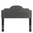 Modway Belinda Performance Velvet King/California King Headboard - Charcoal-Dense Foam Padding