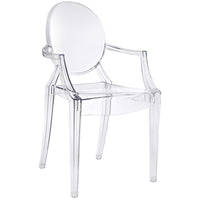 Modway Casper Dining Armchair - Clear-For Indoor/Outdoor Use