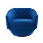 Modway Series Performance Velvet Fabric Swivel Chair - Navy-Weight Capacity: 330 lb