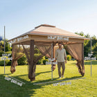 Outsunny 12 ft W x 12 ft L Pop-up Tent Gazebo Instant Canopy - Khaki-Ideal for outdoor using