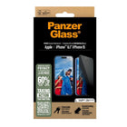 PanzerGlass Ultra-Wide Fit Privacy Screen Protector iPhone 16/15 - Black-Smudge-free coating reducing traces of finger-prints and grease