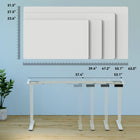 ShoppingAll Dual Motor Height Adjustable Electric Standing Desk Frame - White-Assembly required