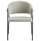 Modway Nella Upholstered Heathered Chenille Dining Chairs - Taupe/Black - 2 Pack-9