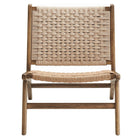 Modway Saoirse Woven Rope Wood Accent Lounge Chair - Walnut Natural-7