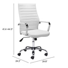 Zuo Primero Office Chair - White-7