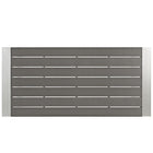 Modway Shore Outdoor Patio Aluminum Rectangle Bar Table - Silver Grey-Black Plastic Foot Caps