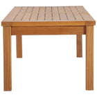 Modway Upland Outdoor Patio Teak Wood Coffee Table - Natural-Richly Textured Wood Grain