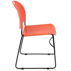Flash Furniture HERCULES Orange Ultra-Compact Stack Chair with Black Powder Coated Frame-880 lb. Weight Capacity