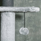 PawHut 89" - 100 Floor-To-Ceiling Cat Tree with Anti-tip Kit - Grey-Colour: Grey 
