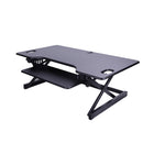 Rocelco 46" Deluxe Adjustable Height Desk Riser with Enhanced Vertical Range - Black-Adjustable-Height  Sit to Stand Desk Riser With Extended Vertical Range