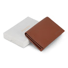 Champs Onyx Leather Card Case - Brown-Gusset with divider