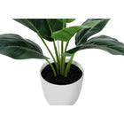 Monarch Specialties 17" Artificial Indoor Aureum - Table - White Pot-No assembly required: product dimensions: 17 in. L x 16 in. W x 17 in. H