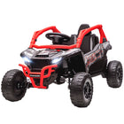Qaba 12V Licensed KAWASAKI TERYX KRX 2WD Electric Ride on Truck - Red-Kawasaki licensed with dual motors, providing a powerful and authentic ride 