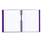 Blueline NotePro Ruled Notebook - 10-3/4" L x 8-1/2" W - Grape - 300 Pages-Self-adhesive tabs